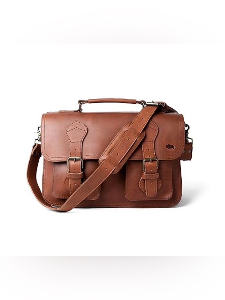 Buffalo Jackson Full Grain Cow Leather Briefcase For Men | Denver